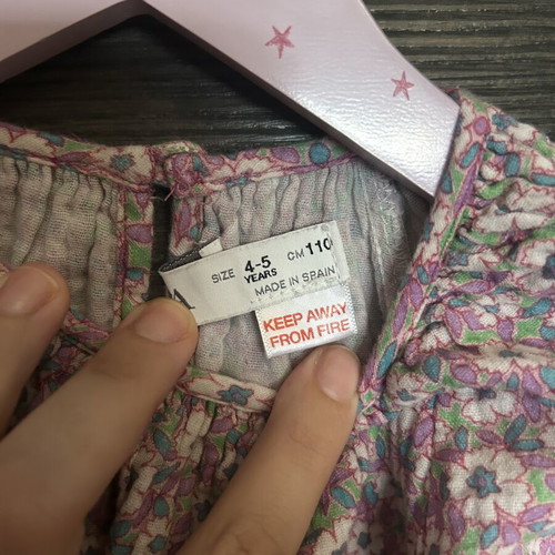 Zara dress for girl 4 to 5 years like new, cotton, multicolor