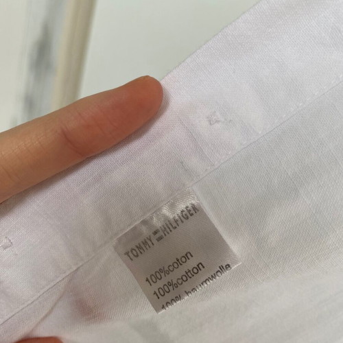 Tommy Hilfiger white men's short-sleeve shirt new, cotton