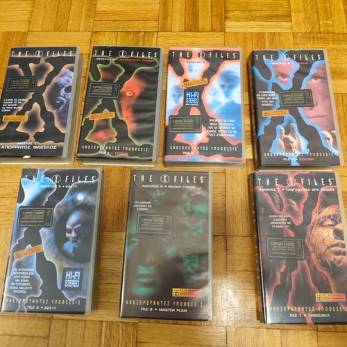 The X Files VHS set 1 to 7 like new with Greek subtitles