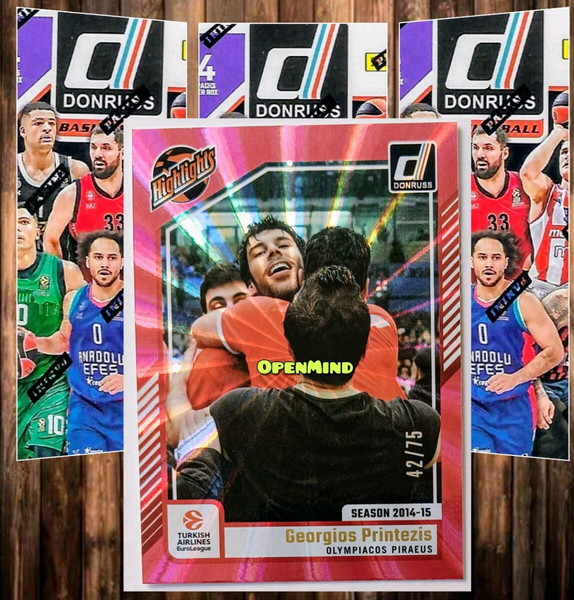 PRINTEZIS - HIGHLIGHTS RED LAZER /75 - OLYMPIACOS - DONRUSS EUROLEAGUE 2024-25