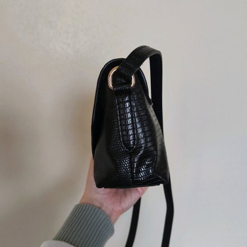 Sisley small crossbody bag like new, black faux leather