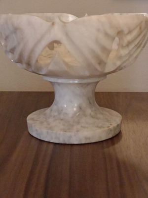 Διακοσμητικό αλάβαστρο με σχέδια και βάση μπολ μεταχειρισμένο