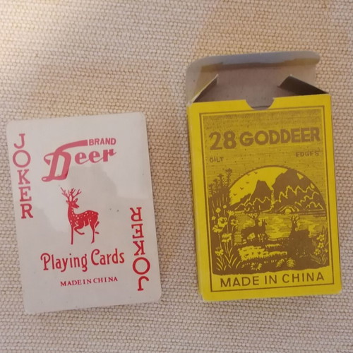 Goddeer Playing Cards new, vintage waterproof with gold edges