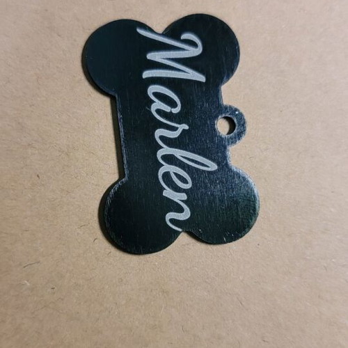 Black aluminum bone-shaped keychain new