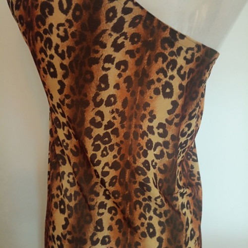 One-Shoulder Leopard Maxi Dress lightweight, flowy, like new