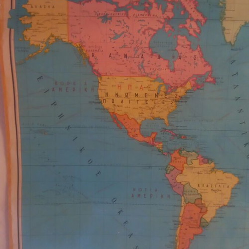 World Political Map used 1.70 × 1.13 m