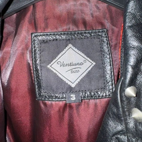 Ventiuno Skins leather biker jacket size 3