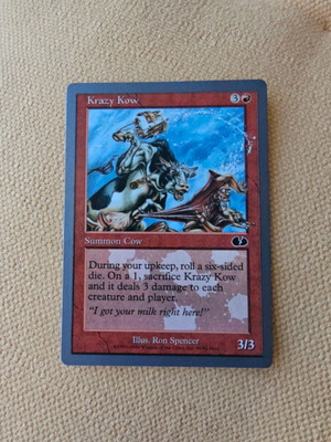 Krazy Kow Magic The Gathering Card 1998 Unglued used