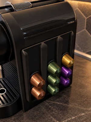 Βάση για καφετιέρα τύπου Nespresso, 15 κάψουλες, μαύρο ή λευκό