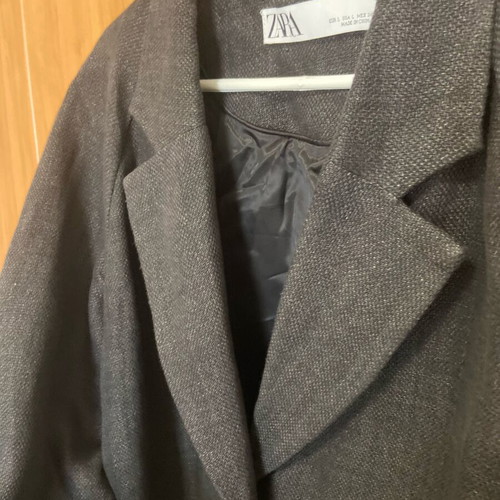 Zara long jacket new, gray, size large