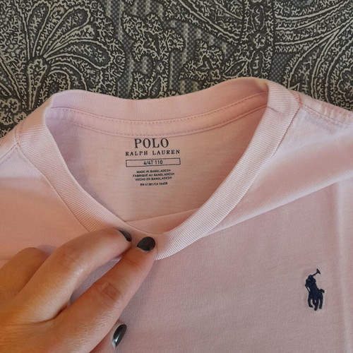 Polo Ralph Lauren t-shirts used, pack of 2, size 110 cm, blue and pink