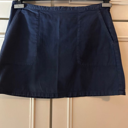Sisley Mini Skirt Size 44 Dark Blue 100% Cotton Like New