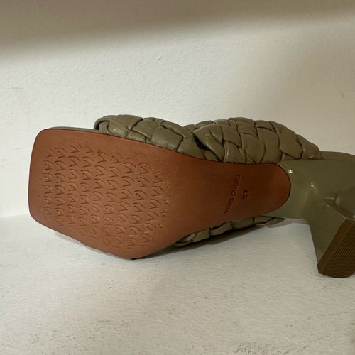 Vicenza women's sandal new, khaki, 8 cm heel, size 37