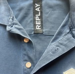 Replay men's medium blue polo-style T-shirt