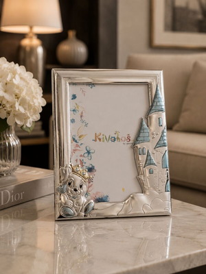 Silver children's photo frame Kivotos by Slevori new with box