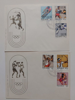 Πολωνία 4 Φάκελοι FDC 1972 Ολυμπιακοί Αγώνες Μονάχου