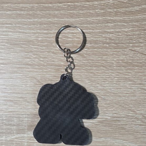 Peugeot keychain with retro lion logo, 3D printed and hand-painted
