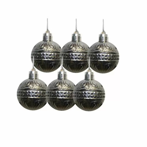 Christmas balls 3.5 cm pack of 6 new, silver