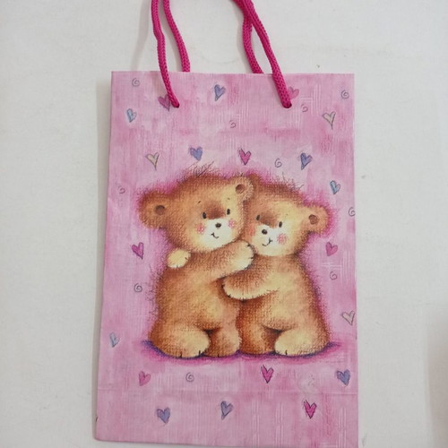 Paper bags small kids with teddy bears new