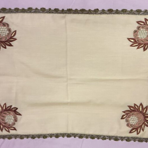 Embroidered handmade table runner like new 108x45