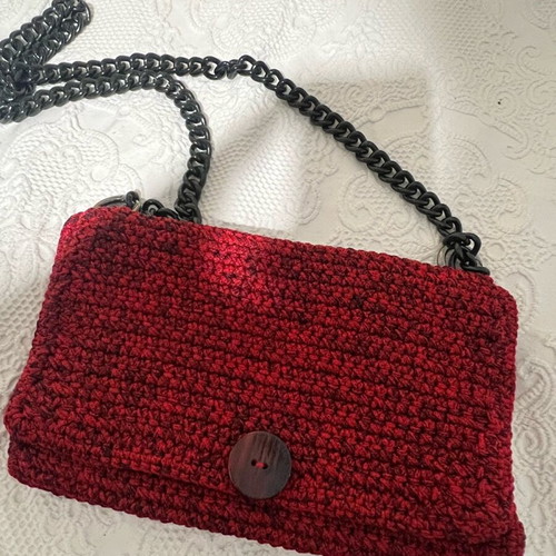 Handmade shoulder bag new, red