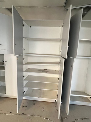 Wardrobes 100x200 used, open and closed, ideal for office or storage