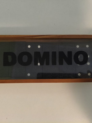 Domino board game like new in wooden case