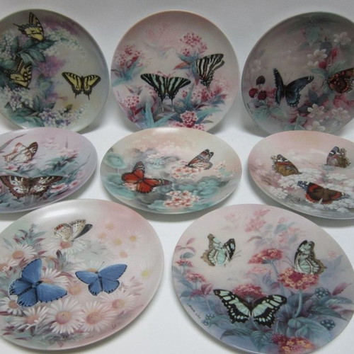 Decorative plate Bradex W.S.George "On Gossamer Wings" Lena Liu 1988-1989 new