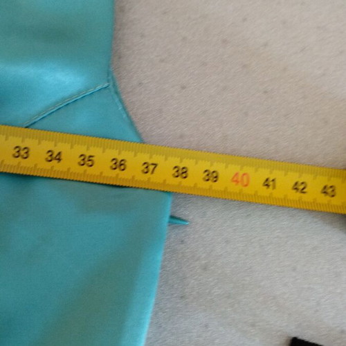 Evening dress size S blue with square neckline and side zipper new