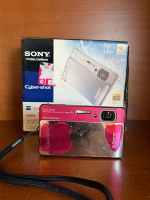 Sony Cyber-shot DSC-TX5 Waterproof Pink used with box and accessories