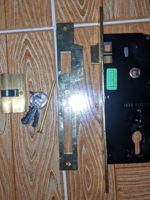 Mortise Door Lock Made in Italy Complete Set with Cylinder and 3 Keys