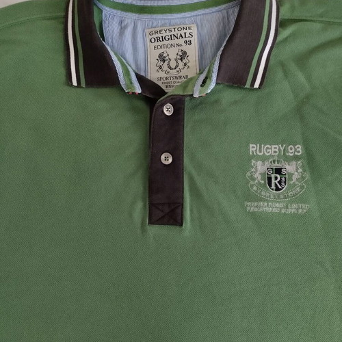 Polo men's short-sleeve cotton shirt 7XL like new, green