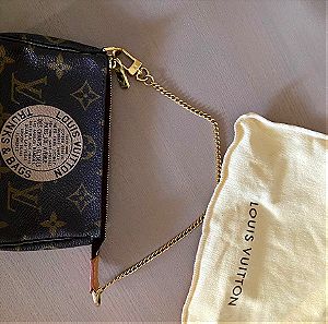 Louis Vuitton mini pochette τσαντάκι με αλυσίδα αυθεντικό αφόρετο