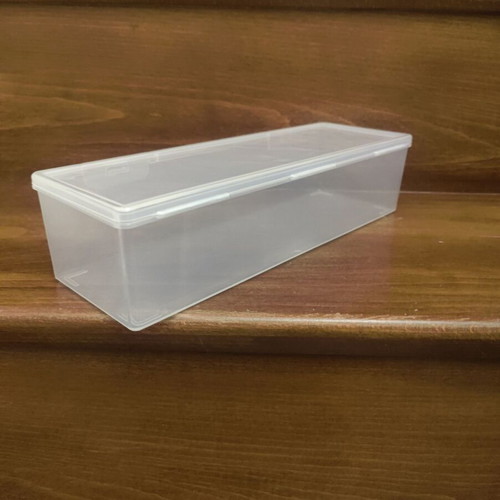 Transparent Plastic Card Storage Box with Lid like new