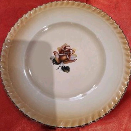 Keramikos plate set used, three dessert sets with gift plate