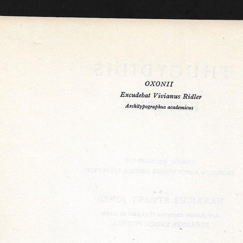 Thucydidis Xistoriae hardcover book used