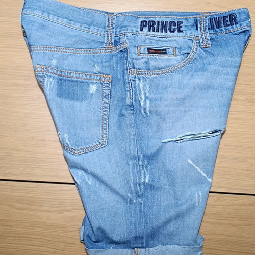 Prince Oliver men's denim bermuda shorts used, size L, blue