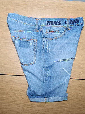 Prince Oliver men's denim bermuda shorts used, size L, blue