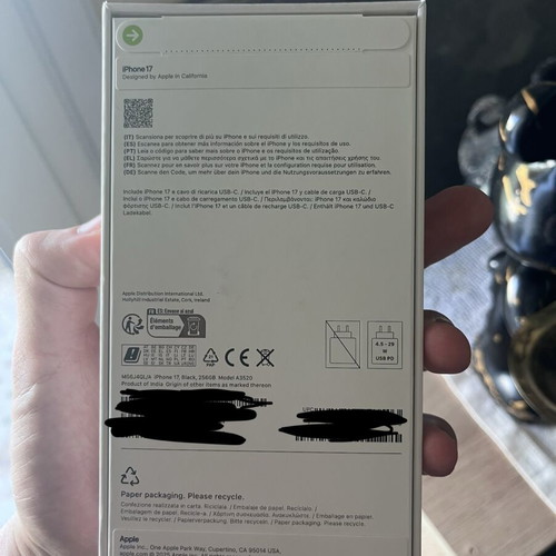 iPhone 17 new, sealed, 256GB, black, Apple iOS, Dual SIM