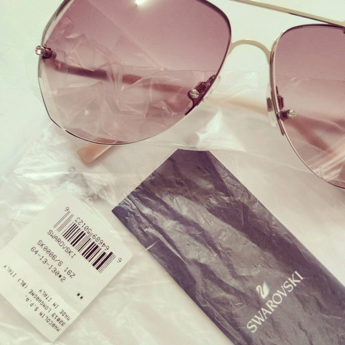Swarovski swk sun sk006 16z sunglasses new pink and purple