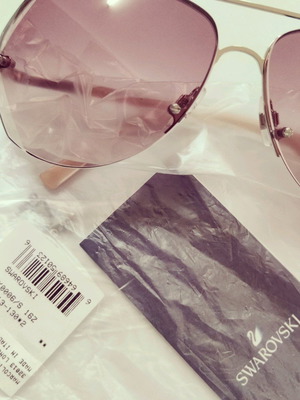 Swarovski swk sun sk006 16z sunglasses new pink and purple