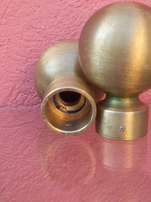 Brass finials used