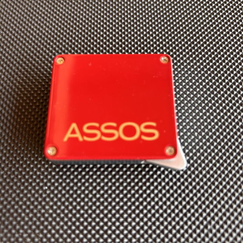 Assos collectible lighter red, metal, new