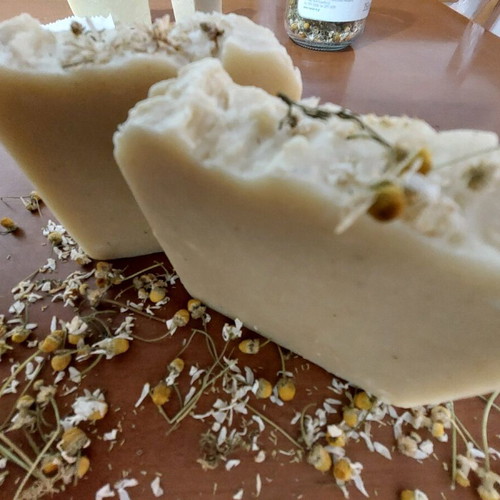 Handmade soap with chamomile and oats 110-120gr new
