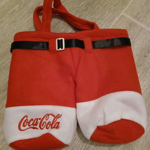 Collectible 2-Bottle Holder Santa Pants Shape New