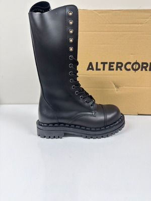 Δερμάτινα μποτάκια Altercore 352 Black, μέγεθος 36, 14 τρύπες κορδονιών