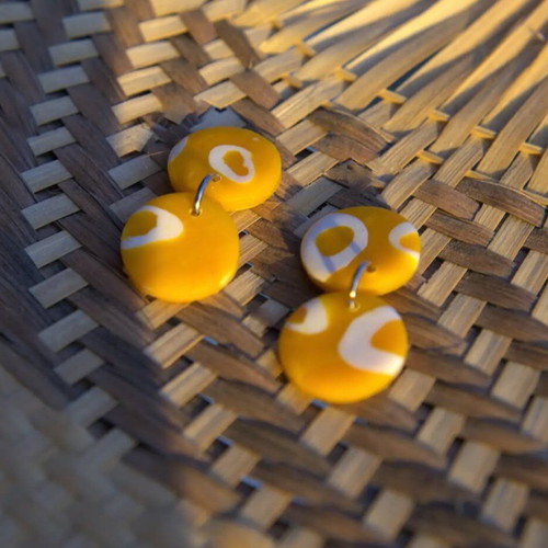 Handmade polymer clay earrings new with stainless steel fasteners