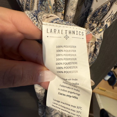 Lara Ethnics kimono like new, beige and blue print