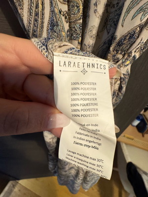 Lara Ethnics kimono like new, beige and blue print