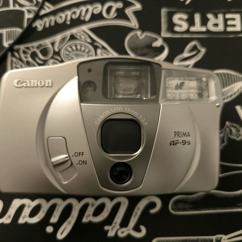 Canon Prima AF-9S film camera like new with 35mm lens and flash